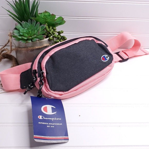 Champion Pink Gray Crossbody Fanny Pack - Picture 2 of 4